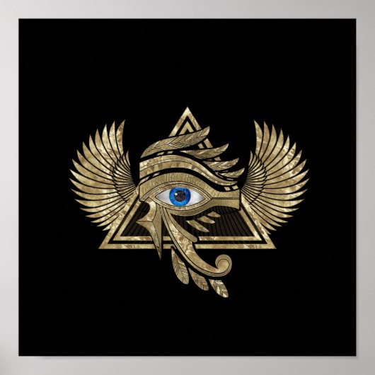 Egyptisch oog van paarden - Wadjet Ornament Poster (Voorkant)