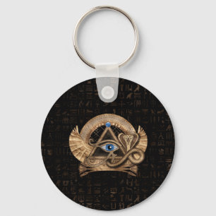 Egyptisch oog van paarden - Wadjet Ornament Sleutelhanger