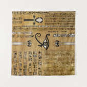 Egyptisch oog van paarden - Wadjet Ornament Wandkleed (Voorkant (horizontaal))