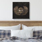 Egyptisch oog - Wadjet Gold Canvas Afdruk (Insitu (Slaapkamer))