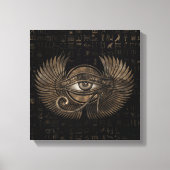 Egyptisch oog - Wadjet  Gold Canvas Afdruk (Voorkant)