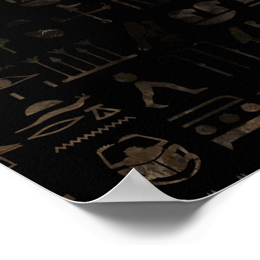 Egyptisch oog - Wadjet  Gold Poster (Hoek)