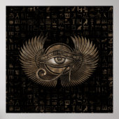 Egyptisch oog - Wadjet  Gold Poster (Voorkant)