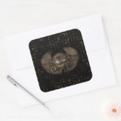 Egyptisch oog - Wadjet  Gold Vierkante Sticker (Envelop)