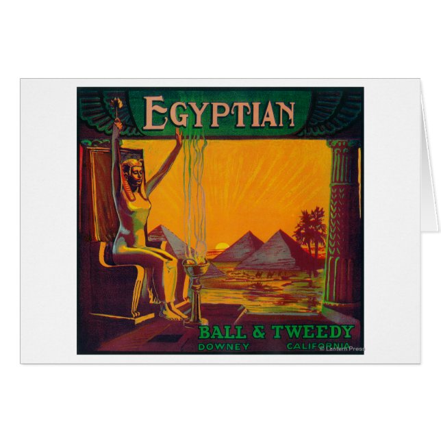 Egyptisch Oranje LabelDowney, CA (Voorkant Horizontaal)