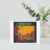 Egyptisch Oranje LabelDowney, CA Briefkaart (Staand voorkant)