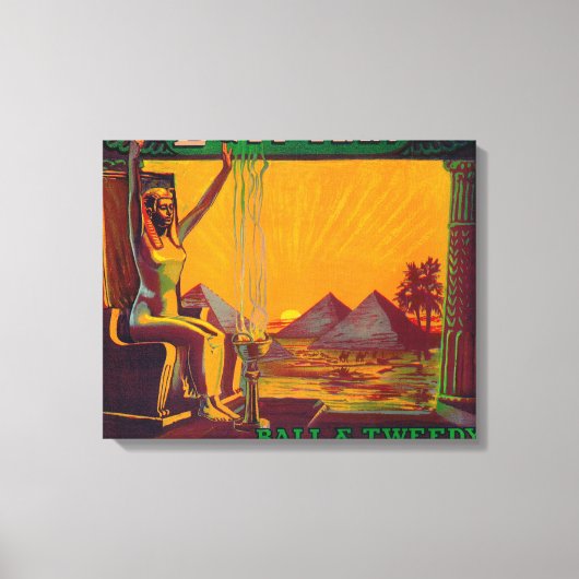 Egyptisch Oranje LabelDowney, CA Canvas Afdruk (Voorkant)