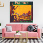 Egyptisch Oranje LabelDowney, CA Canvas Afdruk (Insitu (Woonkamer))