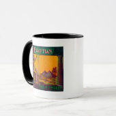 Egyptisch Oranje LabelDowney, CA Mok (Voorkant links)