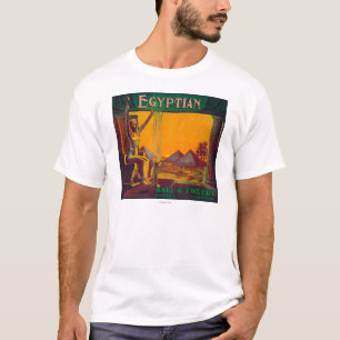 Egyptisch Oranje LabelDowney, CA T-shirt