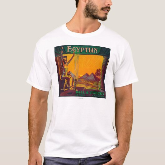 Egyptisch Oranje LabelDowney, CA T-shirt (Voorkant)