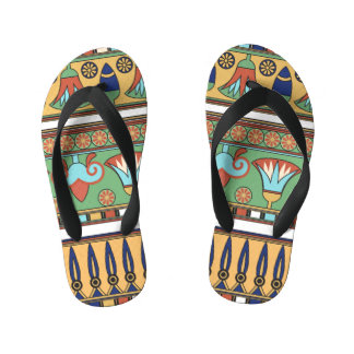 Egyptisch Ornament Collectie Kinder Teenslippers