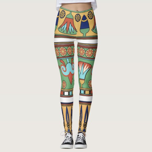 Egyptisch Ornament Collectie Leggings (Voorkant)