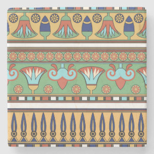 Egyptisch Ornament Collectie Stenen Onderzetter