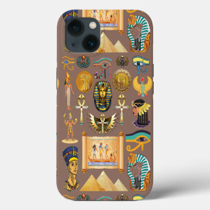Egyptisch Oud-Hiëroglyfisch Patroonsymbool iPhone 13 Hoesje