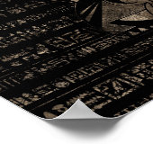 Egyptisch paard - goud in zwart poster (Hoek)