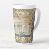 Egyptisch paleis latte mok (Rechterhoek)