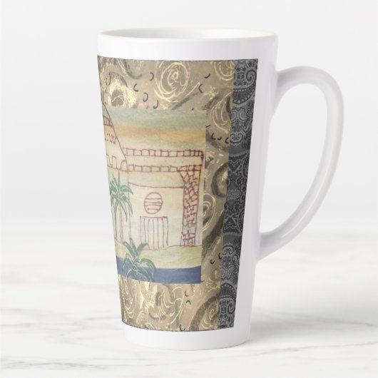 Egyptisch paleis latte mok (Rechts)