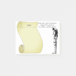Egyptisch Papyrus Scroll Motivatie leven Quote Post-it® Notes