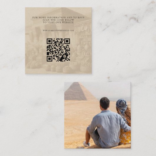Egyptisch paspoort QR Informatiekaartje (Voorkant / Achterkant)
