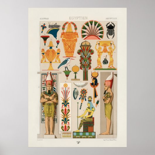 Egyptisch Patroon Poster (Voorkant)