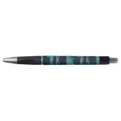 Egyptisch patroon van goud en blauw glas pen (Voorkant)