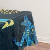 Egyptisch patroon van goud en blauw glas tafelkleed (Voorbeeld)