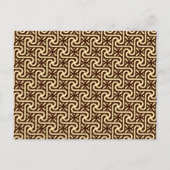 Egyptisch patroon van tegels, chocolade bruin en g briefkaart (Voorkant)