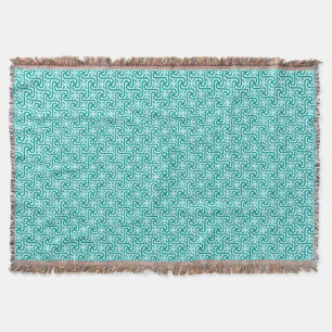Egyptisch patroon van tegels, turquoise en aqua deken