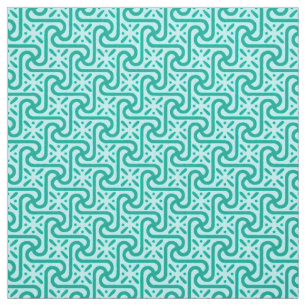 Egyptisch patroon van tegels, turquoise en aqua stof