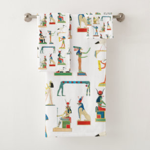 Egyptisch patroonpatroon in het oude Egypte Bad Handdoek