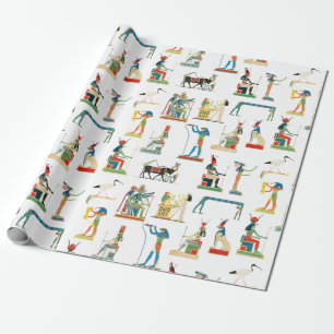 Egyptisch patroonpatroon in het oude Egypte Cadeaupapier