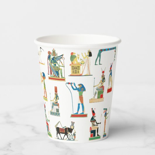 Egyptisch patroonpatroon in het oude Egypte Papieren Bekers (Achterkant)