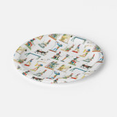  Egyptisch patroonpatroon in het oude Egypte Papieren Bordje (Gekanteld)