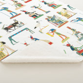  Egyptisch patroonpatroon in het oude Egypte Sherpa Deken (3/4)