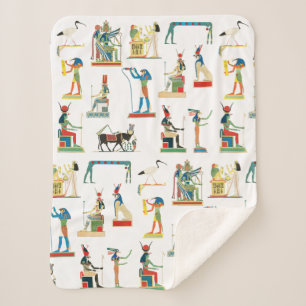 Egyptisch patroonpatroon in het oude Egypte Sherpa Deken