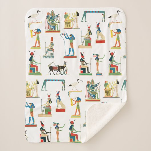  Egyptisch patroonpatroon in het oude Egypte Sherpa Deken (Voorkant)