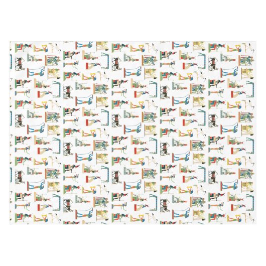  Egyptisch patroonpatroon in het oude Egypte Tafelkleed (Voorkant (Horizontaal))