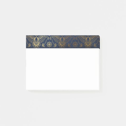 Egyptisch Peacock Gold en Midnight Blue Post-it® Notes (Voorkant)