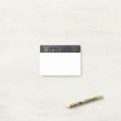 Egyptisch Peacock Gold en Midnight Blue Post-it® Notes (Op bureau)