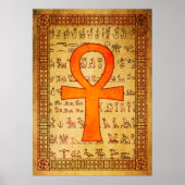 Egyptisch Poster - Ankh Cross (Voorkant)