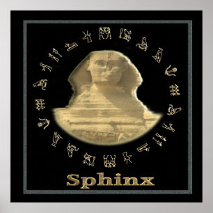 Egyptisch poster Sphinx