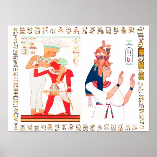 Egyptisch poster van oude egypte goden (Voorkant)