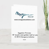 Egyptisch Prinses Arabisch wenskaart Kaart (Achterkant)