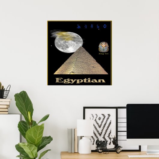 Egyptisch pyramides poster (Thuiskantoor)