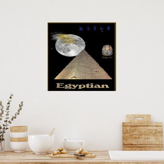 Egyptisch pyramides poster (Keuken)
