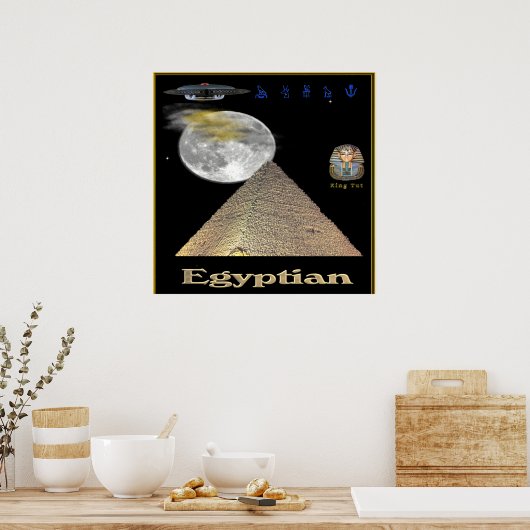Egyptisch pyramides poster (Keuken)