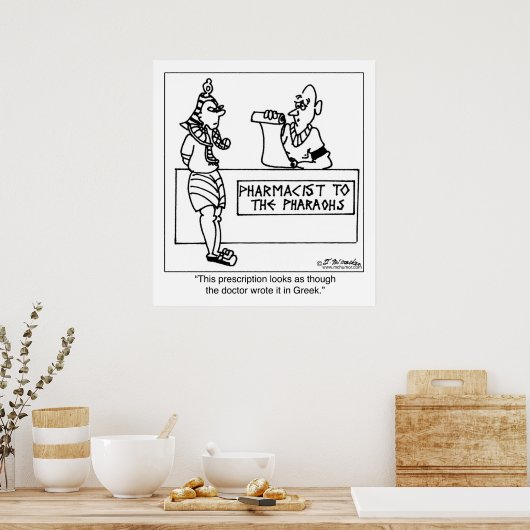 Egyptisch recept in poster (Keuken)