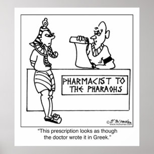 Egyptisch recept in poster