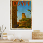  Egyptisch reisbureau voor tempels Poster (Keuken)